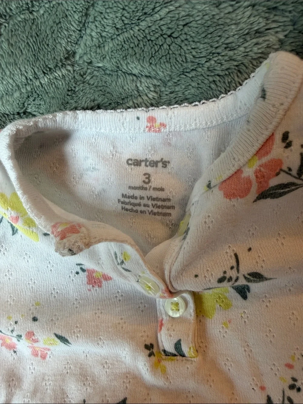 Carter's Pink Floral Long-Sleeve Pajama Top & Floral Leggings Set